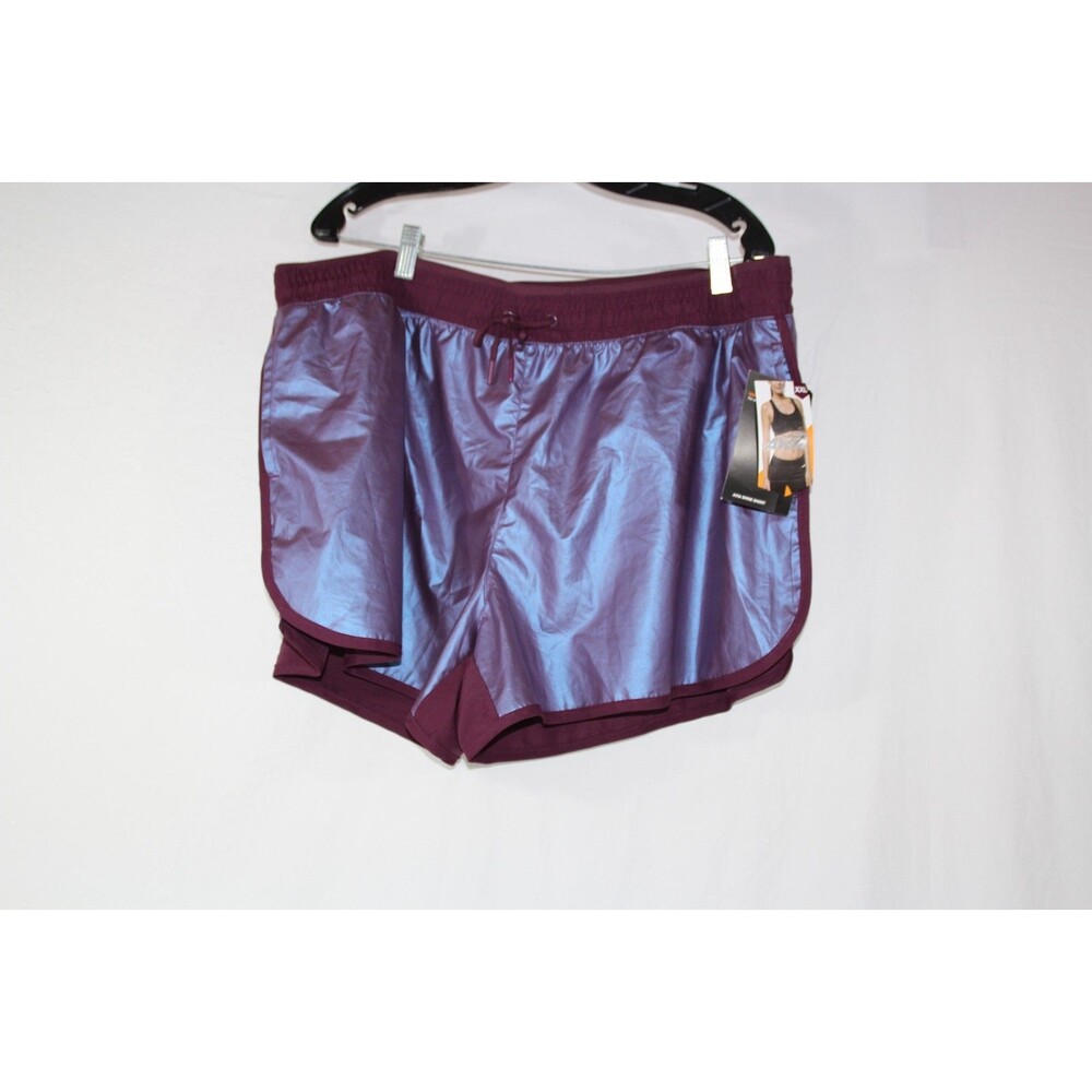 Avia Athletic Running Shorts Women Size XXL 20 Purple Polyester with Liner NEW